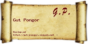 Gut Pongor névjegykártya